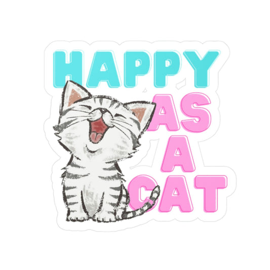 Happy As A Cat Sticker