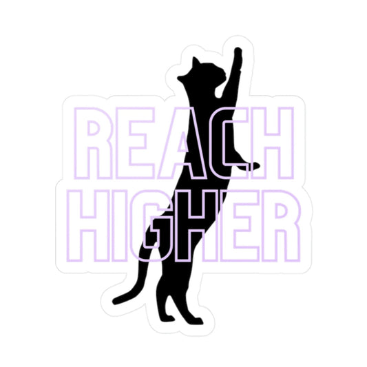 Reach Higher Cat Sticker