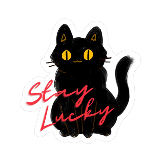 Stay Lucky Cat Sticker