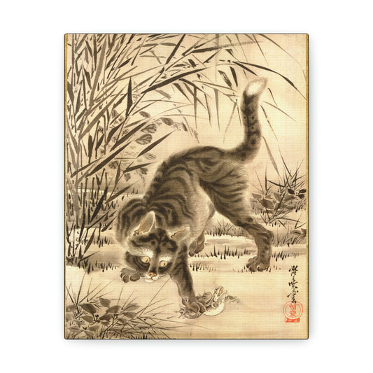 Cat Catching A Frog by Kawanabe Kyosai